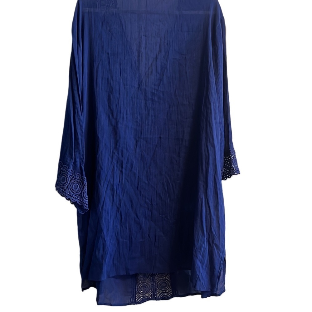Women’s NWT Blue Embroidered Cover-Up Size 3X - Picture 2 of 5